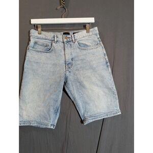 H&M Men's Slim Fit Medium Wash Denim Jean Shorts With Stretch Size 30
